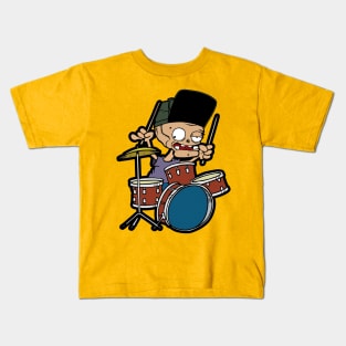 metal band drummer Kids T-Shirt